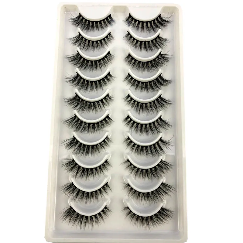 2023 New 10 pairs natural false eyelashes fake lashes long makeup 3d mink lashes eyelash extension mink eyelashes for beauty