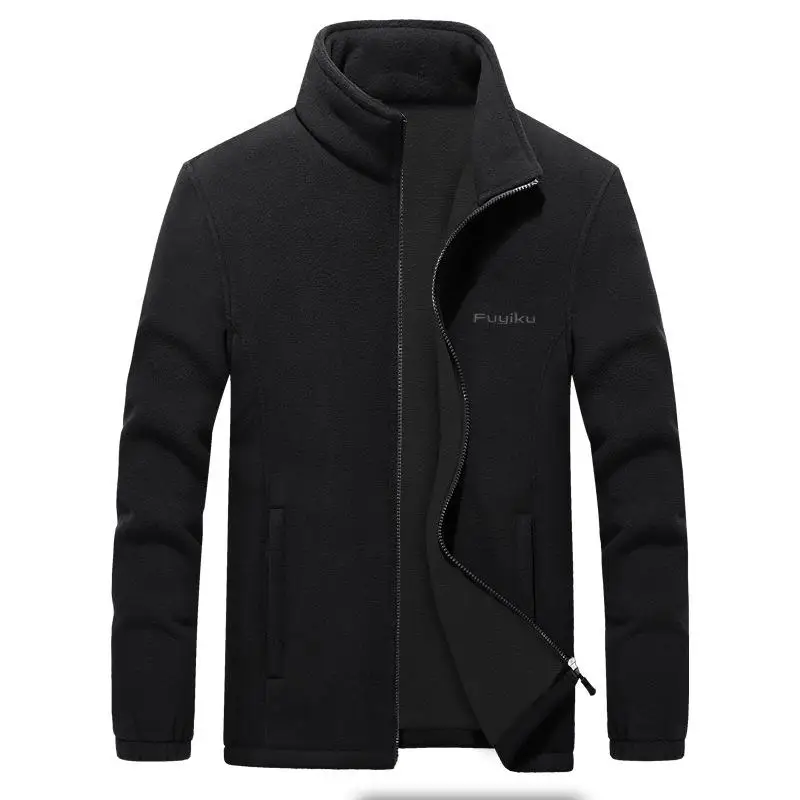 Men\'s Fleece Jacket Autumn Spring Large Size Big and Tall Men Clothing Jacket Liner Cardigan Plus Size Coat Male M-4Xl Brand