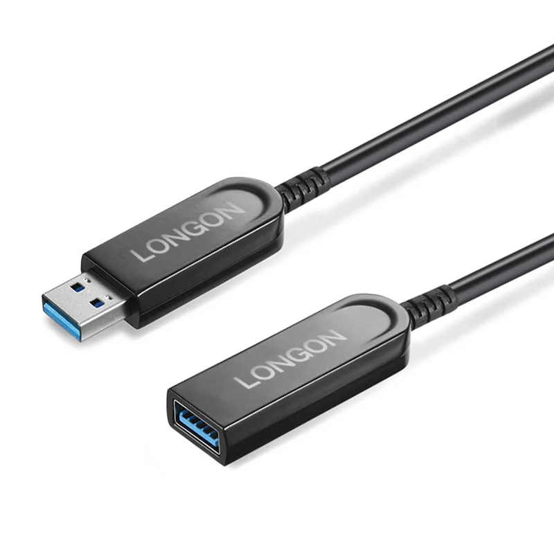 LONGON AOC USB 3,0 Männlich zu Weiblich Optische Faser Verlängerung Kabel 5Gbps 5m 10m 15m 50m Für USB KVM Verlängerung Remote Desktop USB