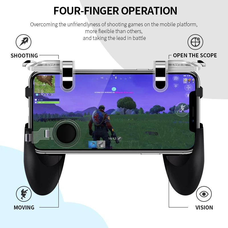 Pubg 게임 게임 패드 휴대 전화 게임 컨트롤러 l1r1 슈터 트리거 화재 버튼 아이폰에 대한 무료 화재
