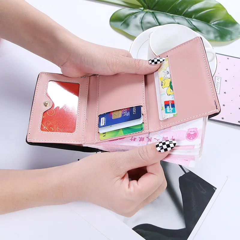 Ladies Simple Short Wallet Animal Shape Decoration Mini New Student Cartoon Coin Purse Fashion Card Case