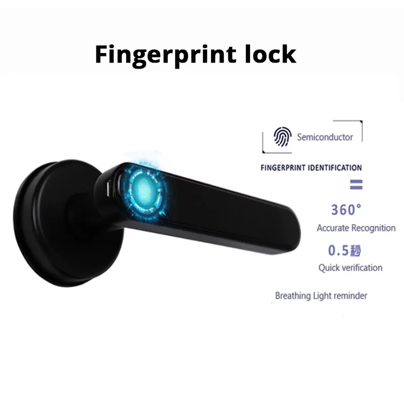 Zemismart Tuya Smart Mini Handler Fingerprint Lock BLE Intelligent Security Door Lock Encryption Smart Life App Passward Unclock