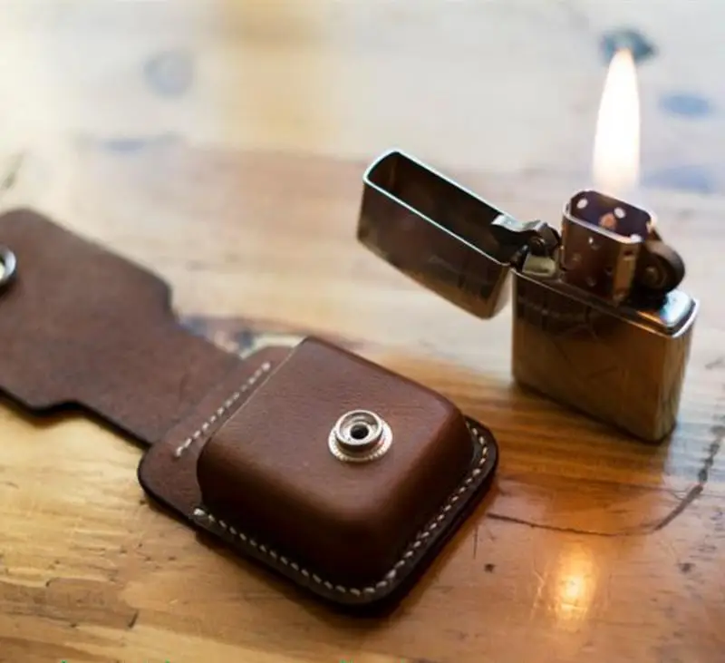 Handmade Leather Diy Lighter Cover Vegetable Tanned Cowhide Pattern Drawing Pattern Shaping Mold