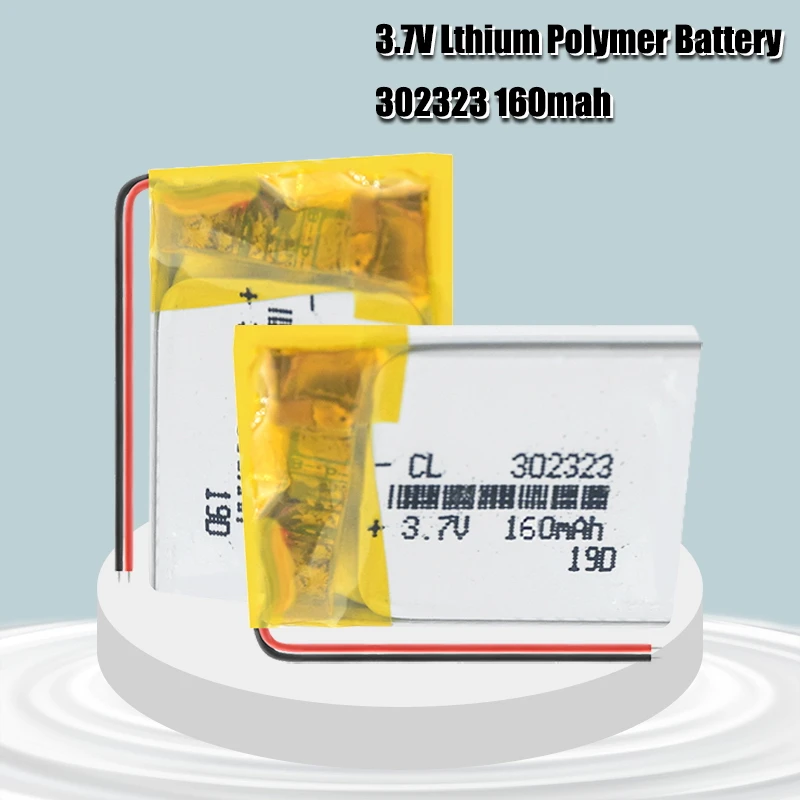 3.7V 160mAh 302323 032323 Lithium Polymer Li-Po li ion Rechargeable Batteries 302323 for MP3 MP4 toys Bluetooth headset battery