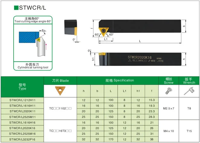 1PC STWCR 3232P16 STWCL3232P16 High-Quality CNC Lathe Tool Holder Cutting