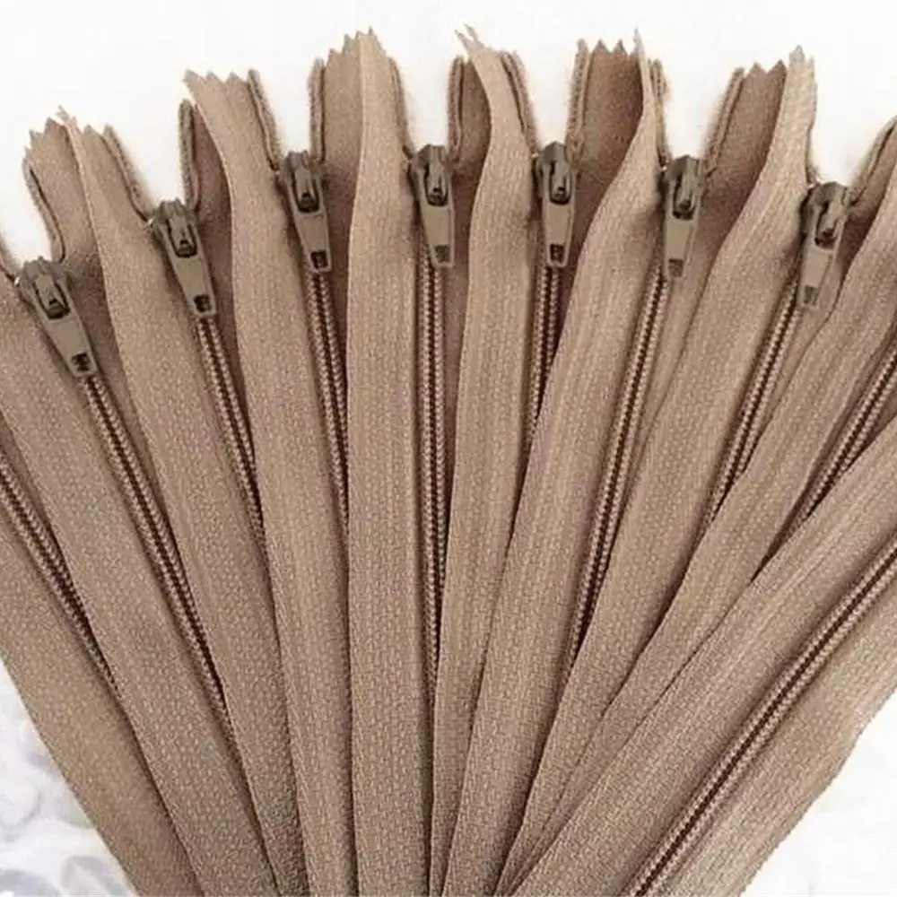 10 tablets. Khaki 35 cm (14 inches) nylon zipper, sewer tailor, handmade and FGDQRS