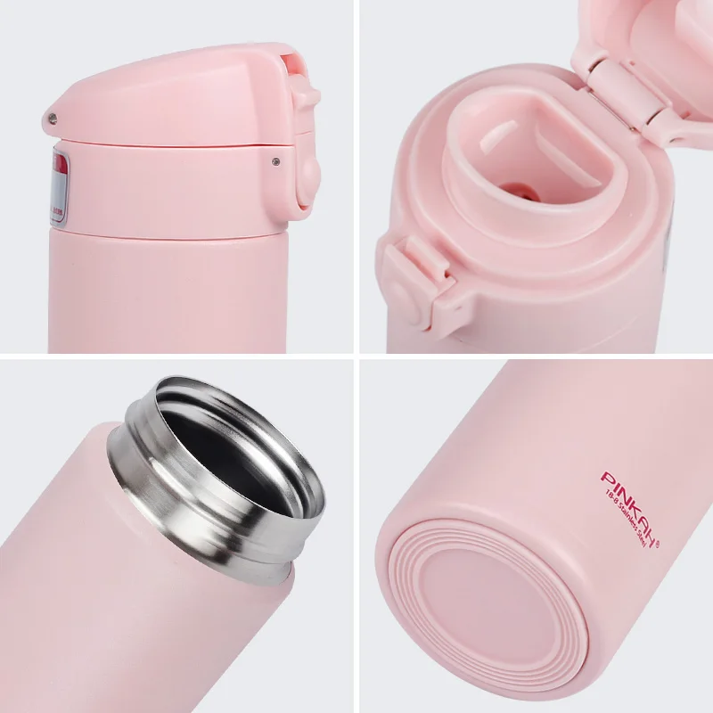 Pinkah Thermos 510ml Leak-proof Stainless Steel Vacuum Flasks Coffee Tea Milk Travel Mug Thermo Bottle Gifts Thermo cup For Car