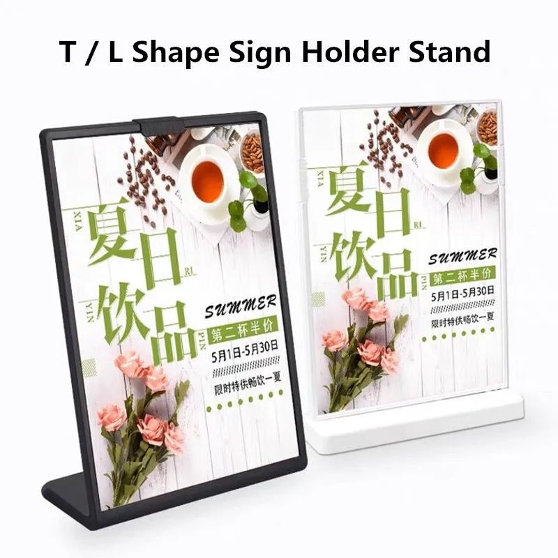 A6 105x148mm Table Price Label Card Tags Photo Picture Poster Frame Acrylic Menu Paper Holder Plastic Sign Holder Display Stand