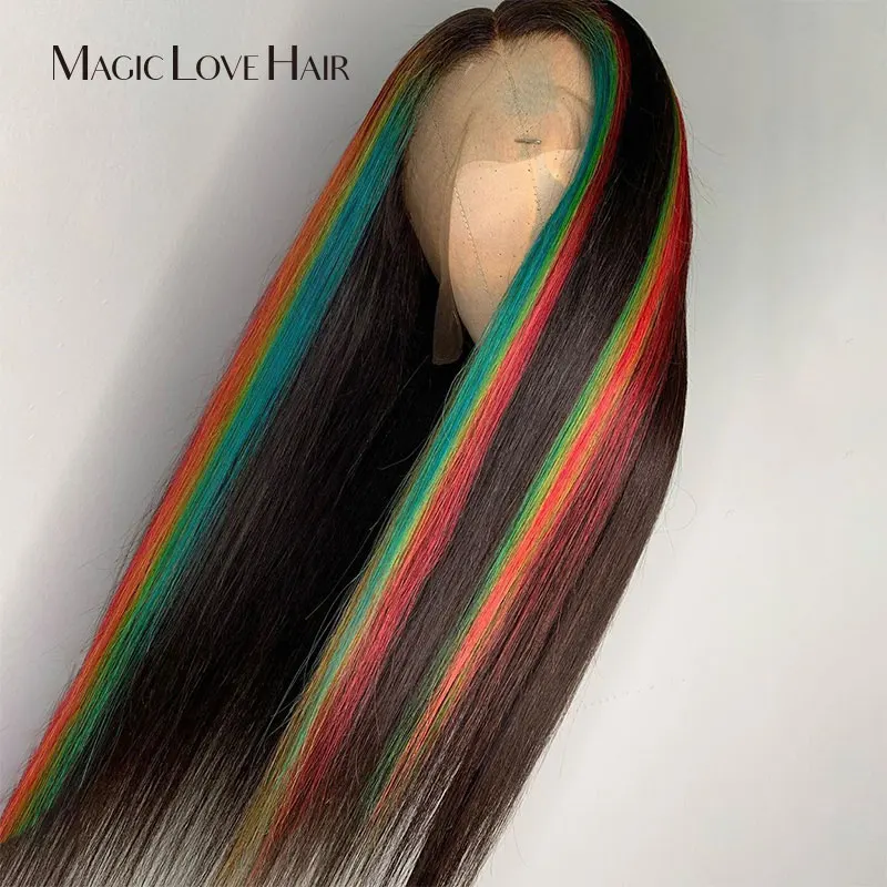 

Magic Love Hair Customized 13x6 Lace Front Human Hair Wigs Pre Plucked With Baby Hair Brazilian Straight For Black Women