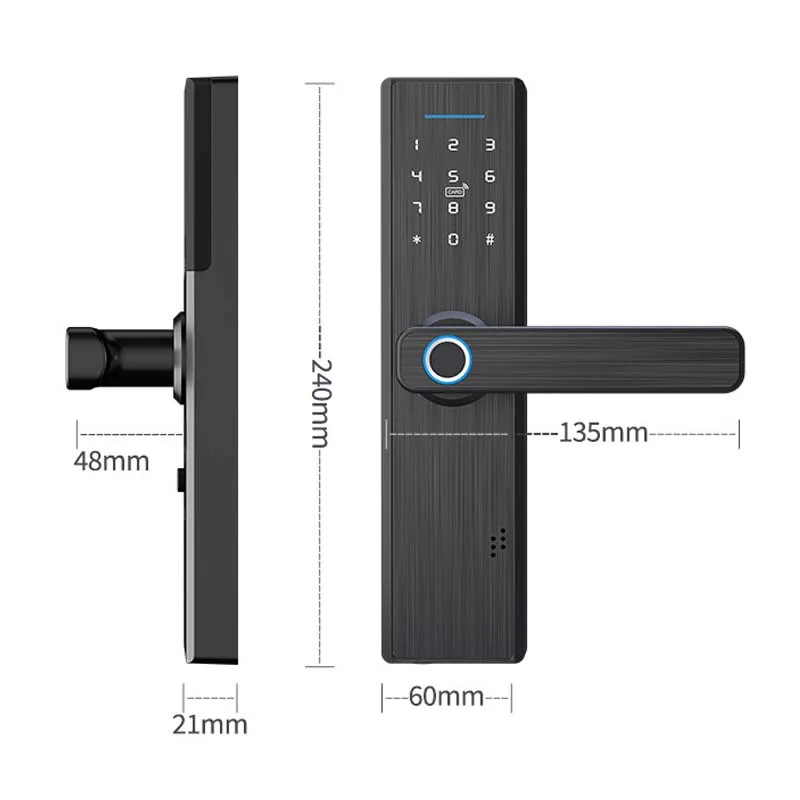 TTLOCK Smart Door Lock WiFi Fingerprint lock ,Password IC card Access Digital Door Lock VX1