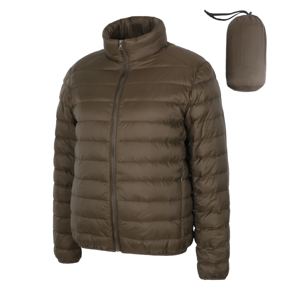 Doudoune Ultra Légère en Tissu Mat pour Homme, Coupe-Vent en Plumes, Manteau Chaud Portable observateur, Hiver