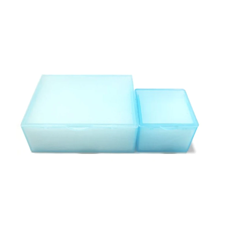 50pcs Dental Lab Materials Packaging Box Plastic  Square Box with Foam Inserts For Single Crowns And Bridge