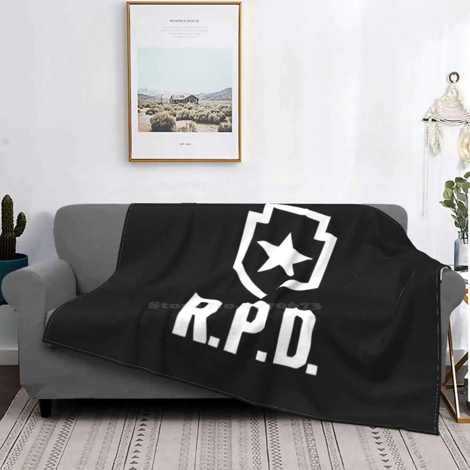 2 : Remake Rpd Logo Trend Style Funny Fashion Soft Throw Blanket 2 Reimagined Rpd Logo 2 Police Leon Claire Zombie Biohazard Re