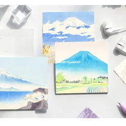 50 folhas/papel famoso mundial da série da pintura do livro memo, trabalhos por tokuriki tomikichi, memorando antiaderente, memorando, decoração dos artigos de papelaria