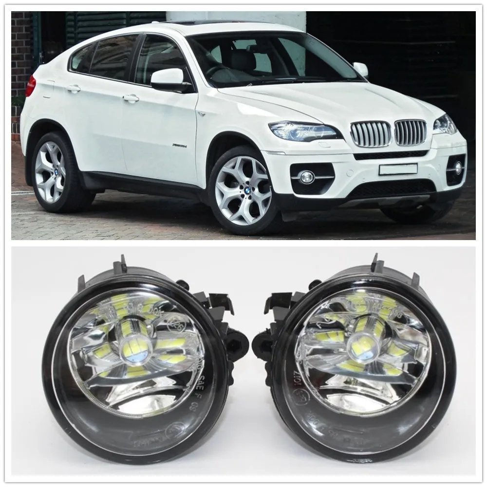 

LED Car Light For BMW X6 E71 E72 2012 2013 2014 2015 Car-styling Front LED Fog Lamp Fog Light With Bulb