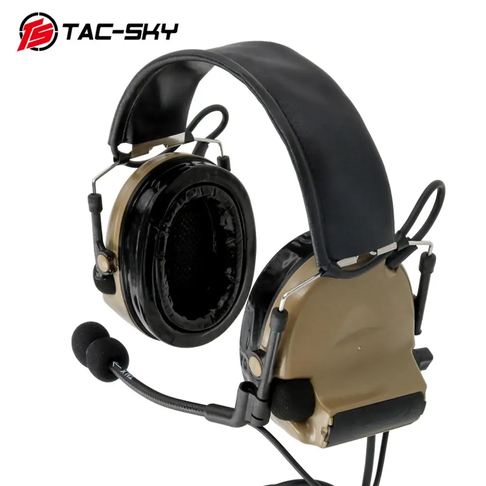 TS TAC-SKY COMTA II ซิลิโคน Earmuffs รุ่นการล่าสัตว์กลางแจ้งกีฬาการได้ยิน Defense ลดเสียงรบกวนรถกระบะชุดหูฟังยุทธวิธี DE