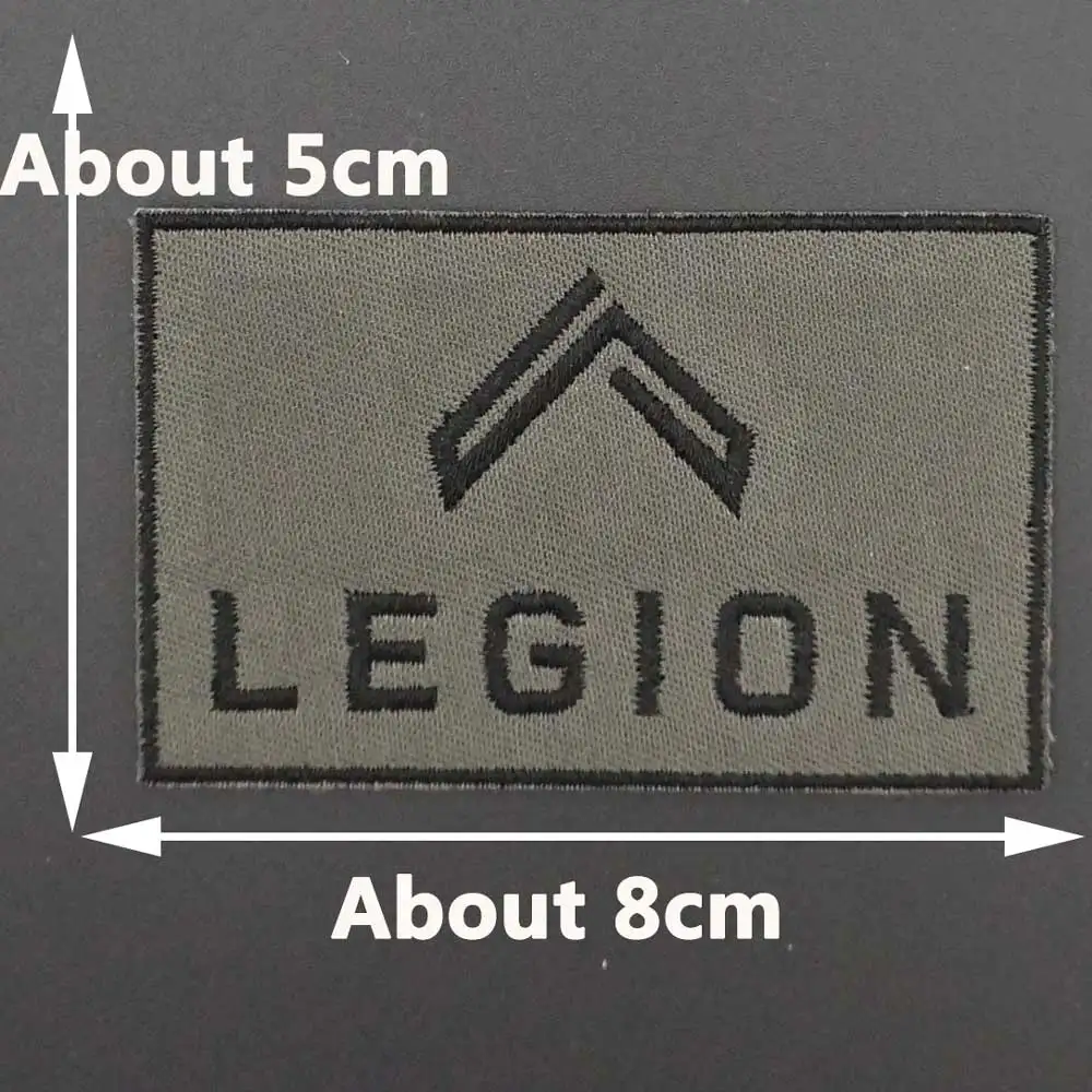 LEGION Tactical Samurai Embroidered Hook Backing Patches Army Morale Badge for BAG Clothes Arm Hat Accessories