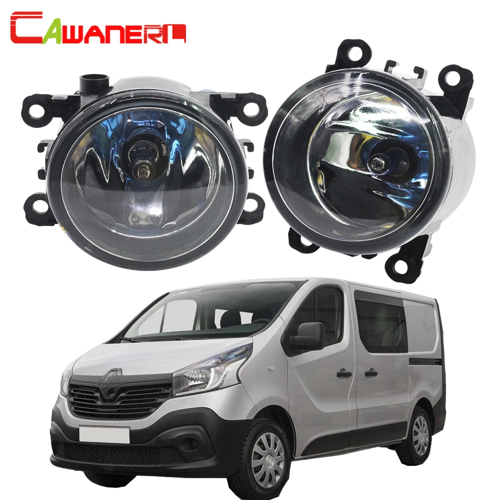 Cawanerl 1 Pair 100W Car Halogen Fog Light DRL Daytime Running Lamp 12V For Renault Trafic 2.5L L4 Diesel Turbocharged 2003-2006