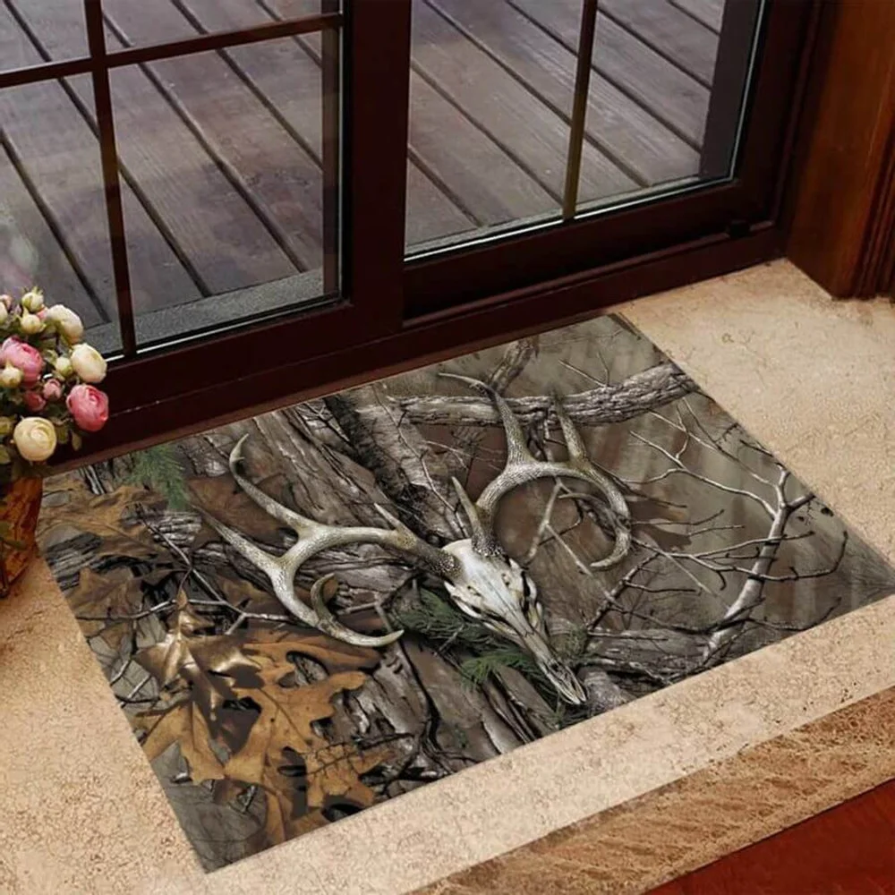 

CLOOCL Love Hunting Doormat Decor Floor Mat 3D Print Welcome Mat Non-slip Absorbent Doormat Bathroom Carpet for Home Living Room