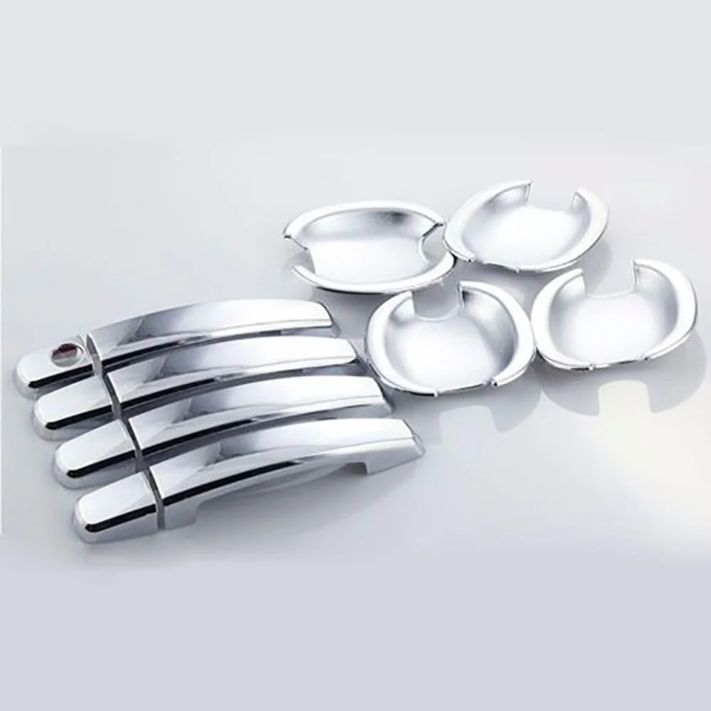 4/8/12x Chrome ABS Exterior Door Handle Cup Bowl Cover Trim Protector for Chevrolet Chevy Captiva 2008-2018 Vauxhall Opel Antara