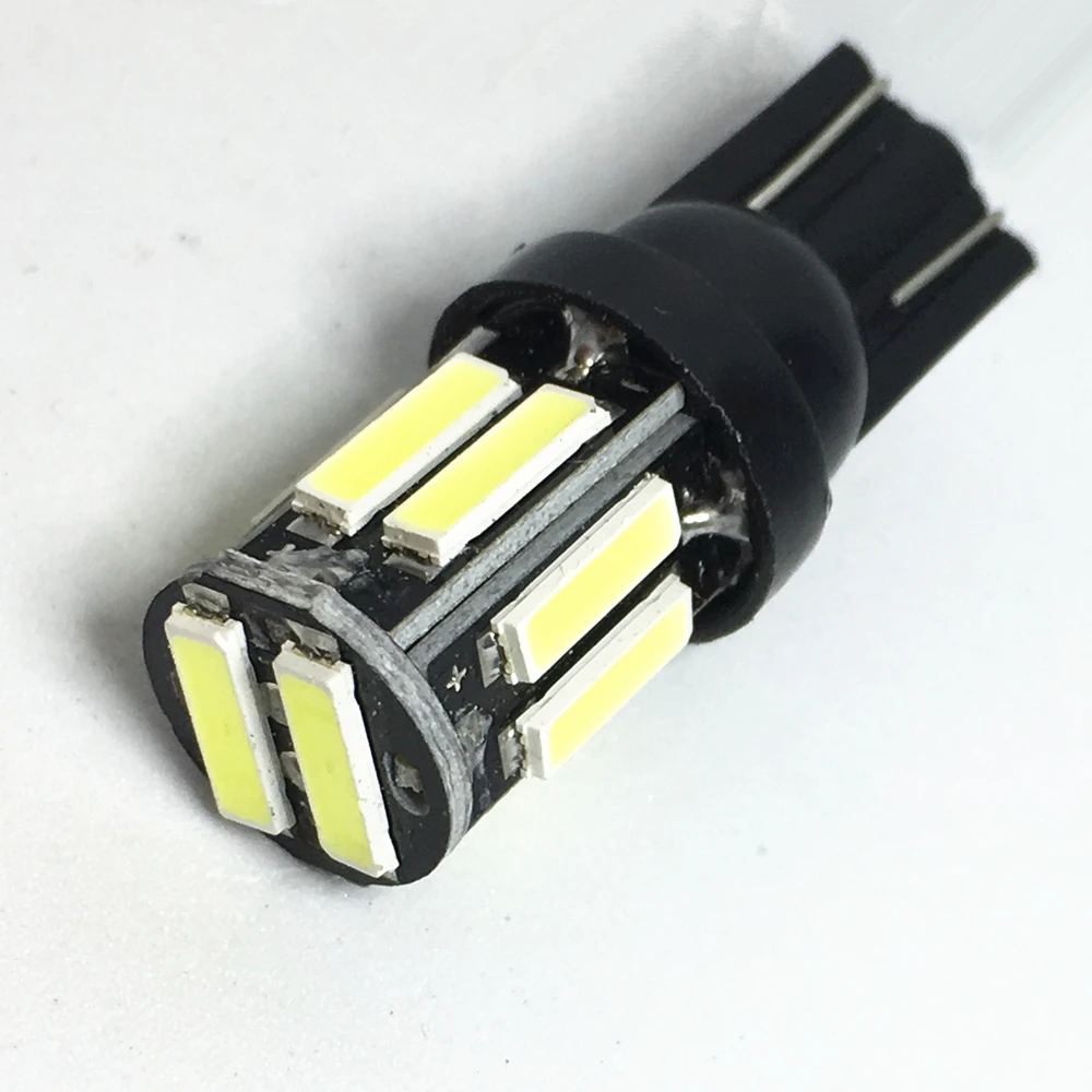 4Pcs Car License plate lamp W5W T10 LED 7020 10SMD 194 168 White Blue Motorcycle  For Clearance Lights Instrument Panel Lamp 12V