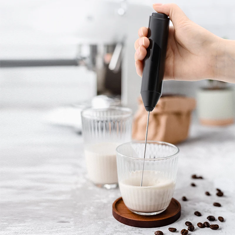 Electric Milk Frother Foamer Coffee Foam Egg Beater Cappuccino Stirrer Mini Portable Food Blender Kitchen with Stand Whisk Tools