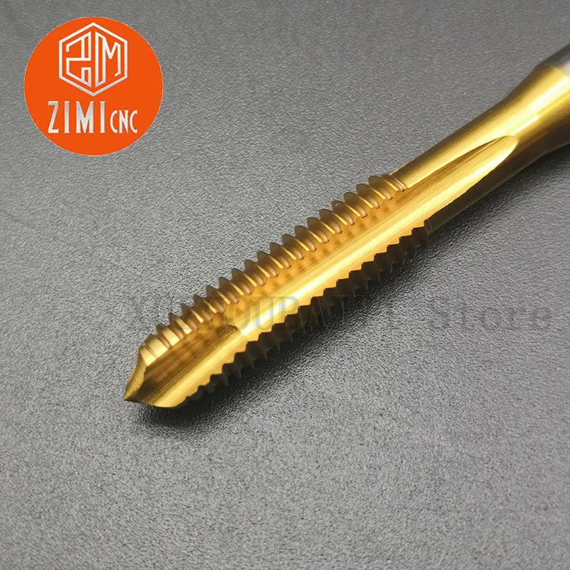 T6X1-HSS-TIN Titanium-plated screw point high-quality machine tap hand tool thread cutting kit, thread tapping tap Wire tapping