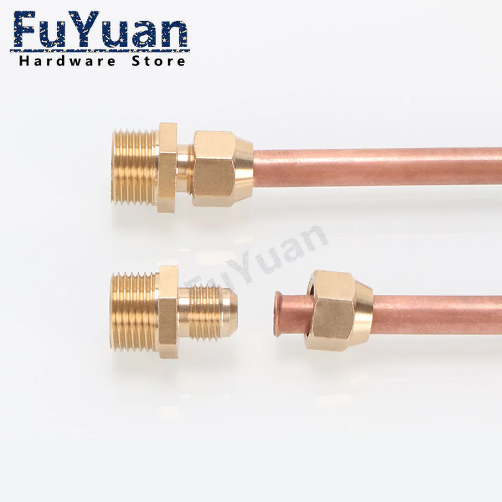 Lot 4 Raccords Laiton 16 Mm X 1/2" Filetage Extérieur – Adaptateur Compression Pour Tube Cuivre/Alu/PER, Robuste Et Étanchéité Parfaite