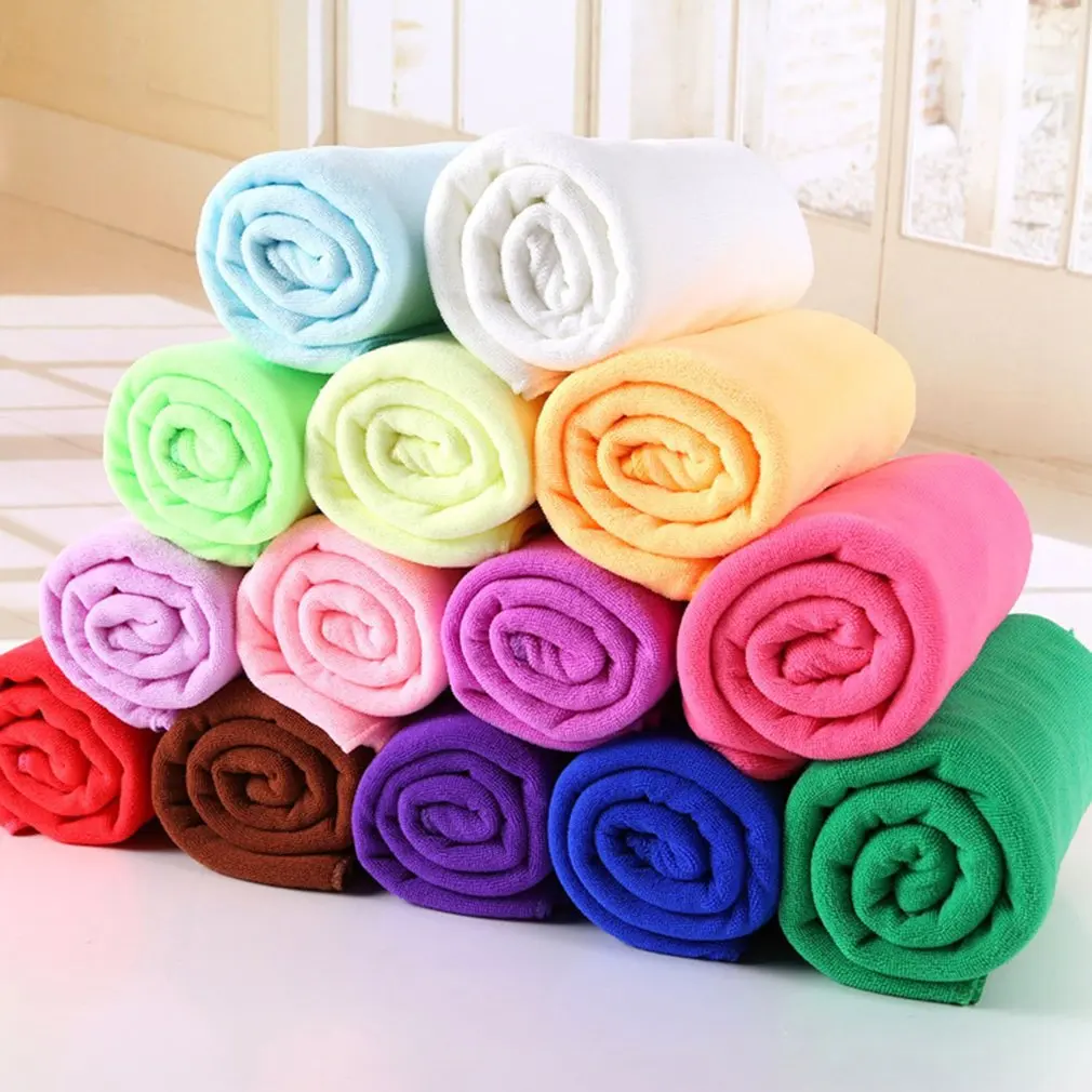 Microfiber Absorbent Fast Drying Bath Beach Towel Washcloth Swimwear Hair Towel Sports Fitness Towels Dropshipping