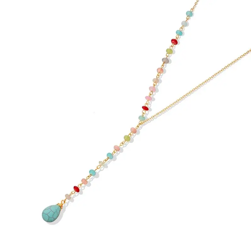 Collier de perles style Boho pour filles et femmes, Long et créatif, décoratif, ras du cou, à la mode