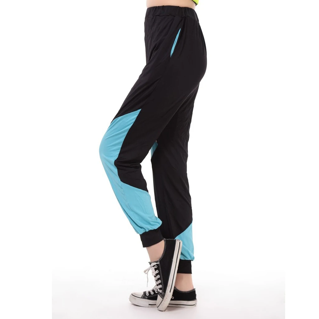 Pantalon de survêtement patchwork léopard pour femmes, pantalon de danse hip-hop, pantalon de performance sur scène pour femmes, pantalon de jazz harem, mode été