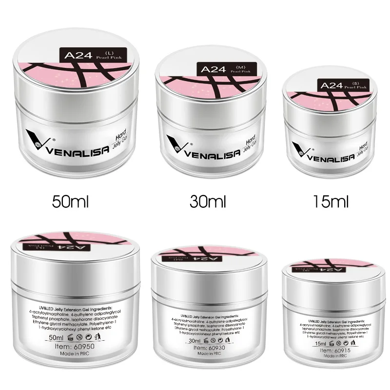 Venalisa Jelly Color Gel 15 ml LED- und UV-Verlängerungsskulptur-Nagelgelverlängerung UV-LED-Nagelgel 24 Farben Tarnung milchig weiße Nägel – Detail 20