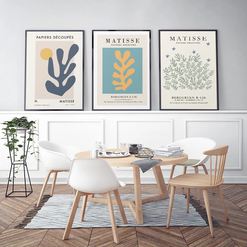 Abstract Art Cutout Female Body Leaf Print Henri Matisse Exhibition Poster Canvas Painting Wall Decor Picture For Living Room