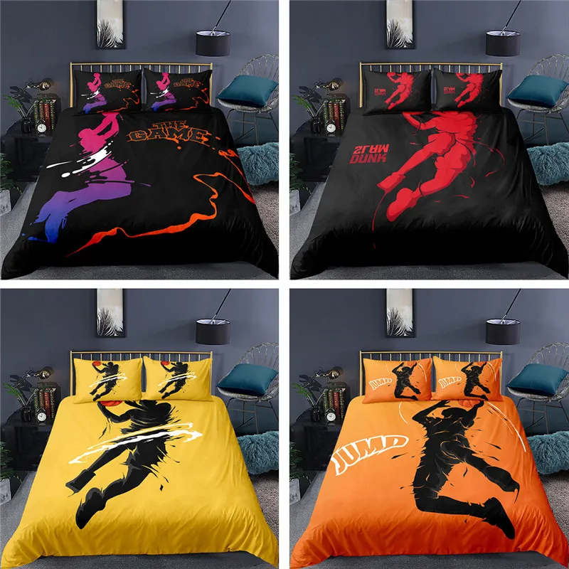 

Basketball 3D Printed Bedding Set 2/3pcs Soft Quilt Cover / Duvet Cover Set Twin Full Queen King Size Home Textile