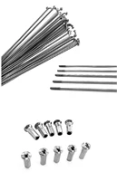 Aguja de punto de radio de radios hecha a medida, acero inoxidable, 10G, 12G, 13G, negro, plateado, pezón de cobre para bicicleta eléctrica