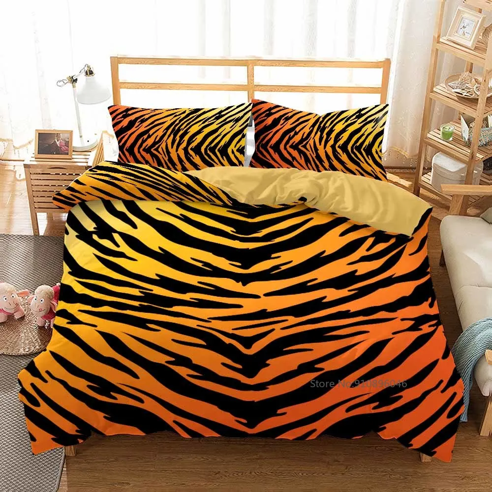 Beast Animal Tiger Bedding Set Luxury Duvet Cover Set  Nordic Bed Quilt Cover 150 Bed Set Queen King Size Kids Home Textile