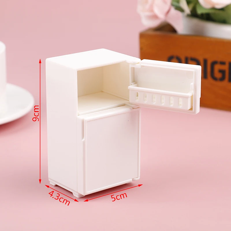 1PC Dollhouse Miniature Bench ตู้เย็นของเล่นตกแต่งห้องครัวเฟอร์นิเจอร์อุปกรณ์เสริม