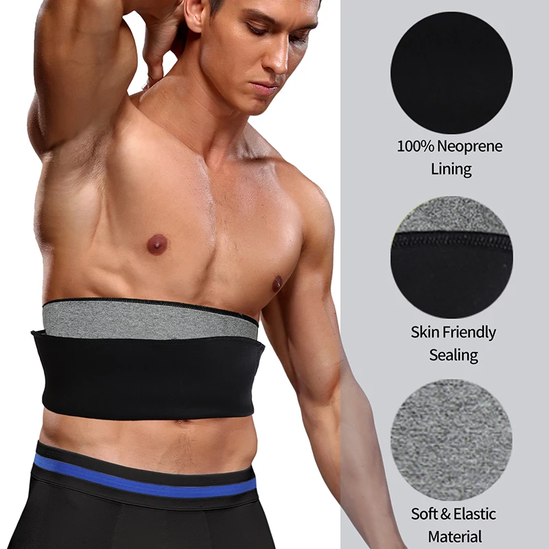 Men Waist Trainer Corset Neoprene Sauna Body Shaper Tummy Control Belt Slimming Strap Fitness Sweat Shapewear for Fat Burner