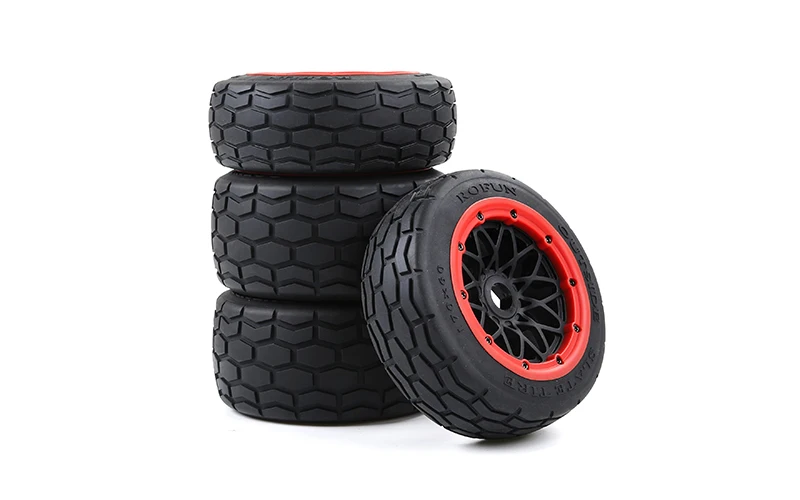 1/5 Rofun Rc Car Highway Front and Rear Complete Tire 4pc for 1/5 Hpi Rovan Km Baja 5b Parts