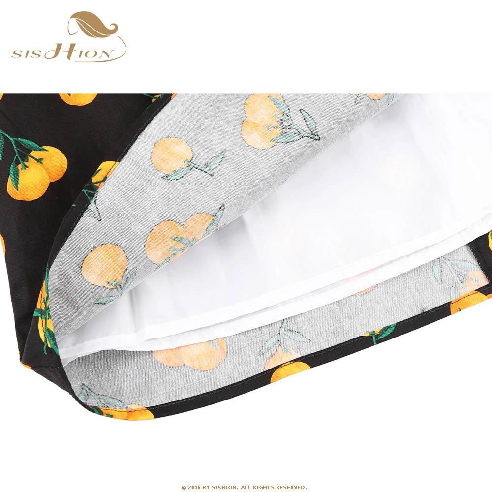 SISHION Dropshipping Floral Toucan Print Mini Rock SS0008 Baumwolle Vintage Schlank Retro Sexy Röcke Frauen Damen Frauen Rock Y2K – Detail 34