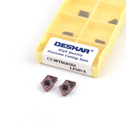 DESKAR 100% Original CCMT060204 CCMT09T304 CCMT120404 LF6018 Turning Inserts CCMT Series Lathe Turning Tool For Stainless Steel