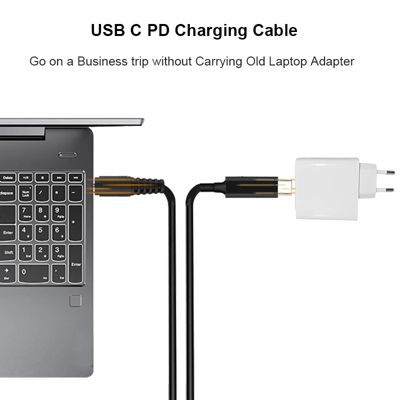 USB Type C PD Charging Cable Cord Dc Power Adapter Jack Converter to 14 Plugs Male for Lenovo Asus Dell Hp Laptop Charger