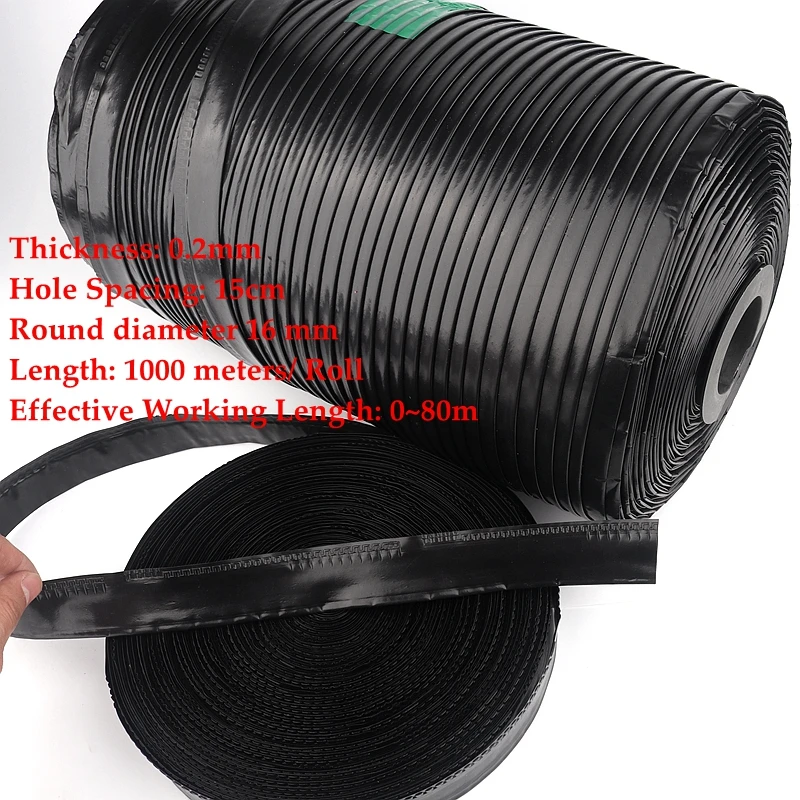 50~200M 16mm Garden Farm Saving Water 3L/Hour Flow Agricultural Irrigation Drip Tape Hose Single Blade Labyrinth Hose