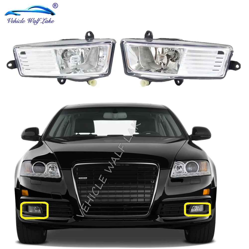 Car Lights For Audi A6 C6 Avant S6 2009 2010 2011 Car-styling Front Bumper Halogen Fog Lamp Light With Bulbs 