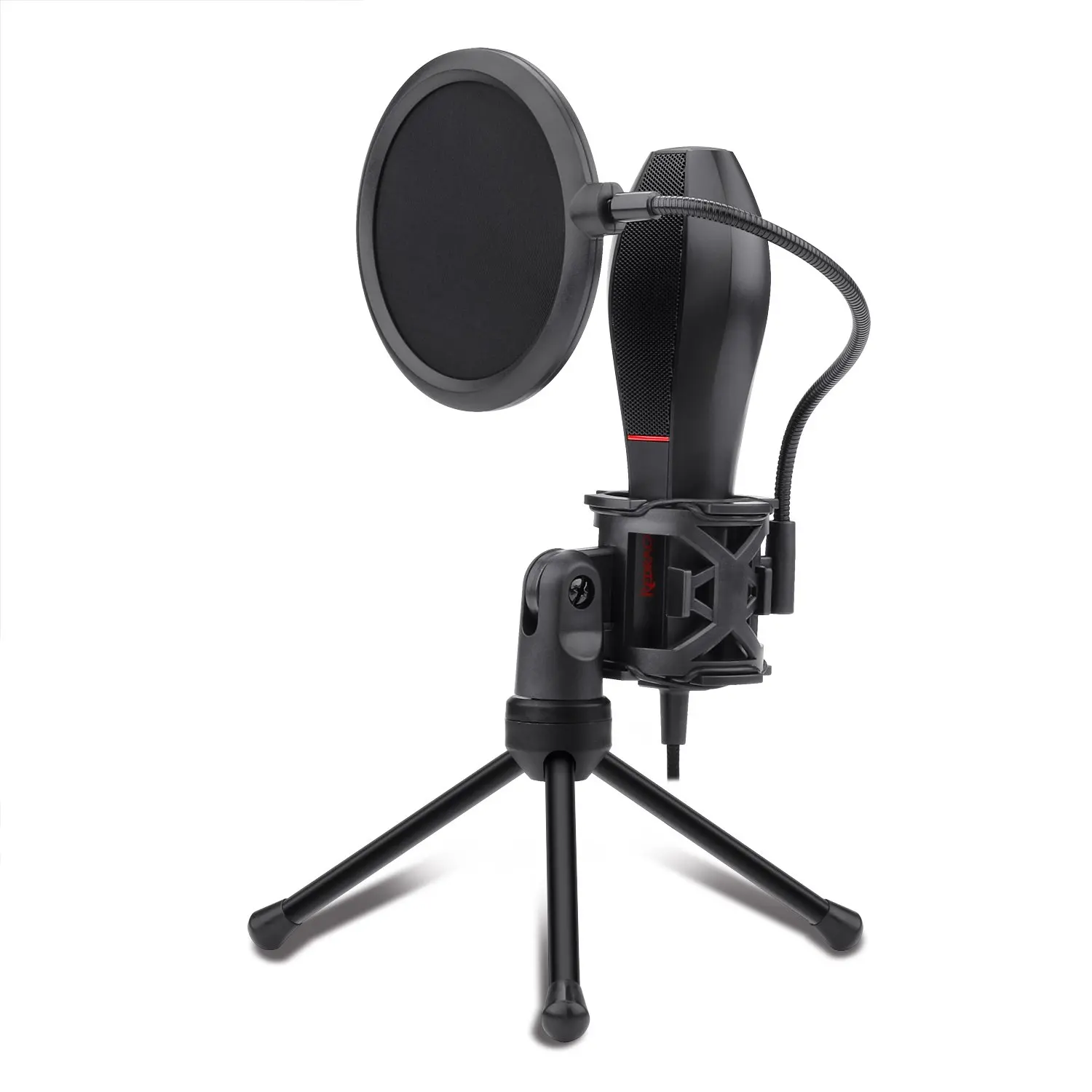 

Redragon GM200 Gaming Microphone Omnidirectional USB Condenser Microphone Tripod Filter for Streaming Podcast Studio Recording