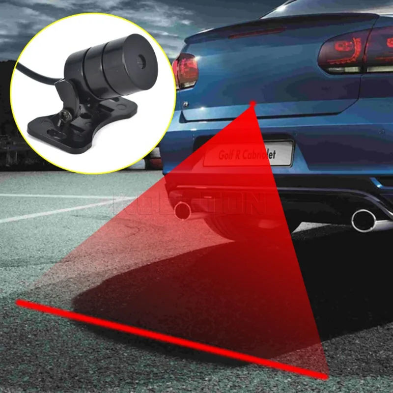 Anti Collision Rear-end Car & Motorcycles Laser Tail Fog Light Auto Brake Parking Lamp Rearing Warning Light Car Styling