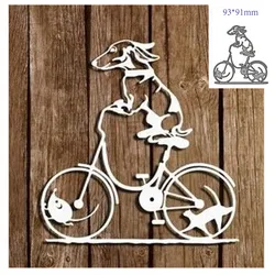 Metal Cutting Dies Cut Mold Dog riding Decoration Scrapbook Paper Craft Knife Mould Blade Punch Stencils
