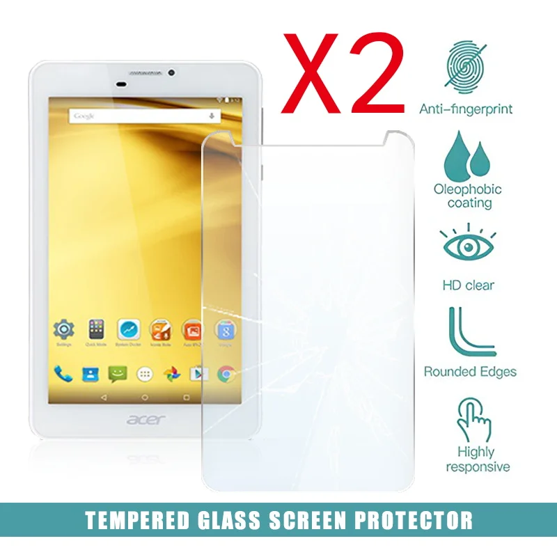 

2Pcs Tablet Tempered Glass Screen Protector Cover for Acer Iconia Talk 7 Ull Screen Coverage Explosion-Proof Anti-Scratch Screen