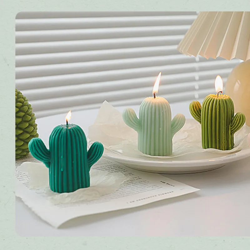 

Cactus Scented Candles Smell Good Home Decoration Aromatherapy Candle Wedding Birthday Party Gift Box Soy Wax Dessert Table