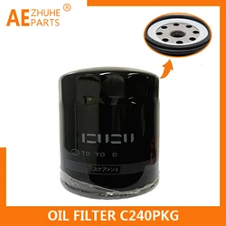 Forklift Parts Engine Oil Filter Fit Isuzu C240 Engine C240PKG C240PKJ Machine Filter Element 8-97049708-1